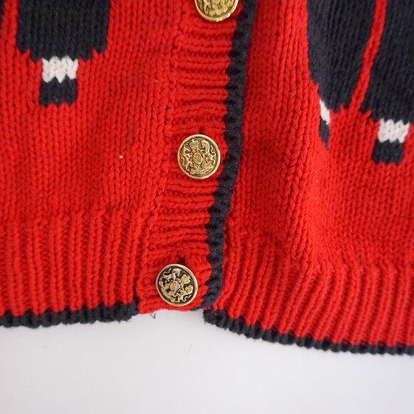 VTG BellePointe Ohio State Band Cardigan Red Collegiate Retro 80s Preppycore M - Picture 12 of 15